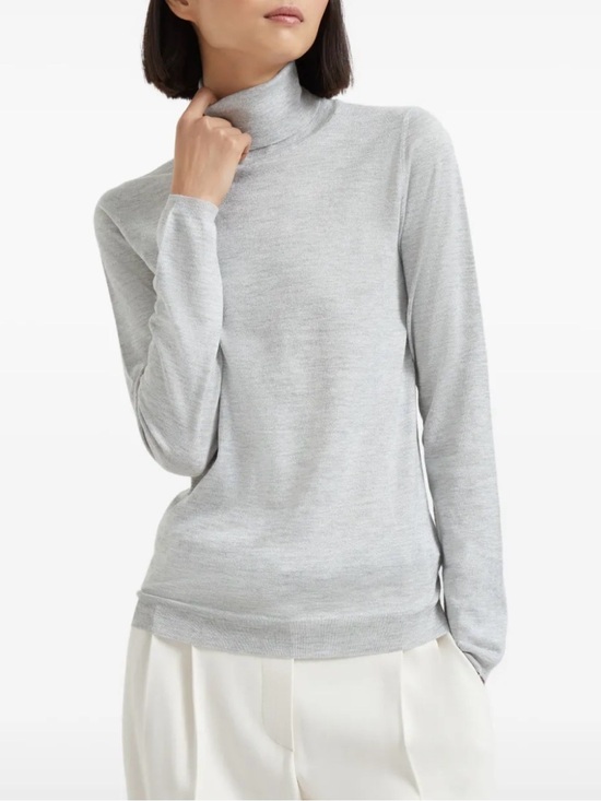 Lord & Taylor Sweaters - Lord & Taylor Light Gray Turtleneck Sweater